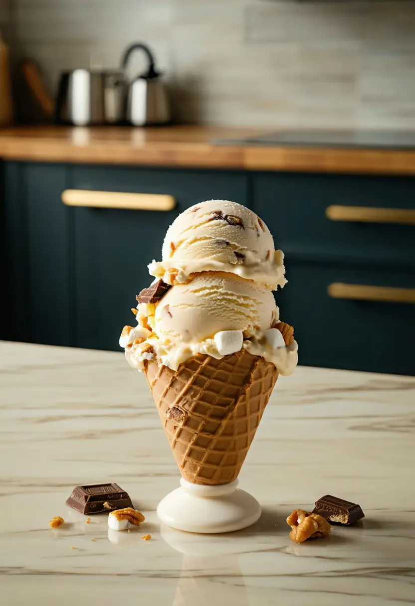 Sorvete Rocky Road