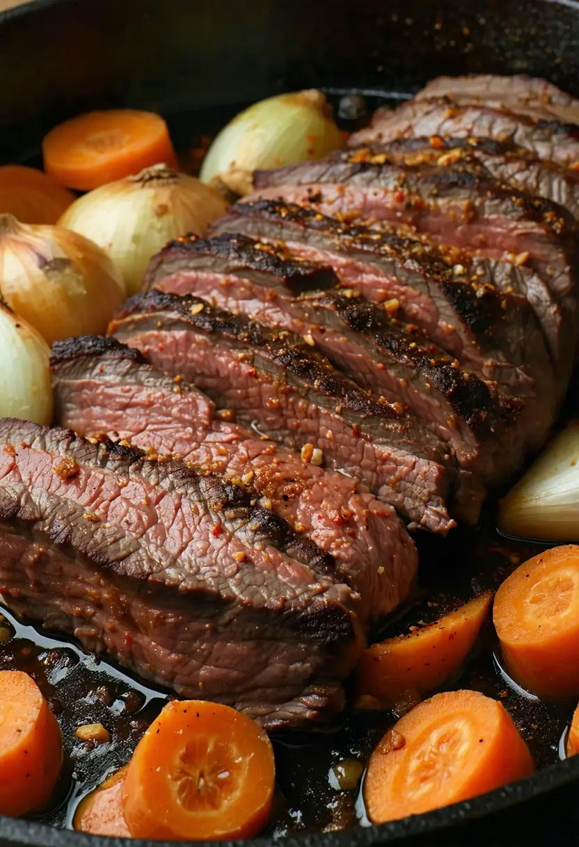 Brisket de Carne Cozido Lentamente