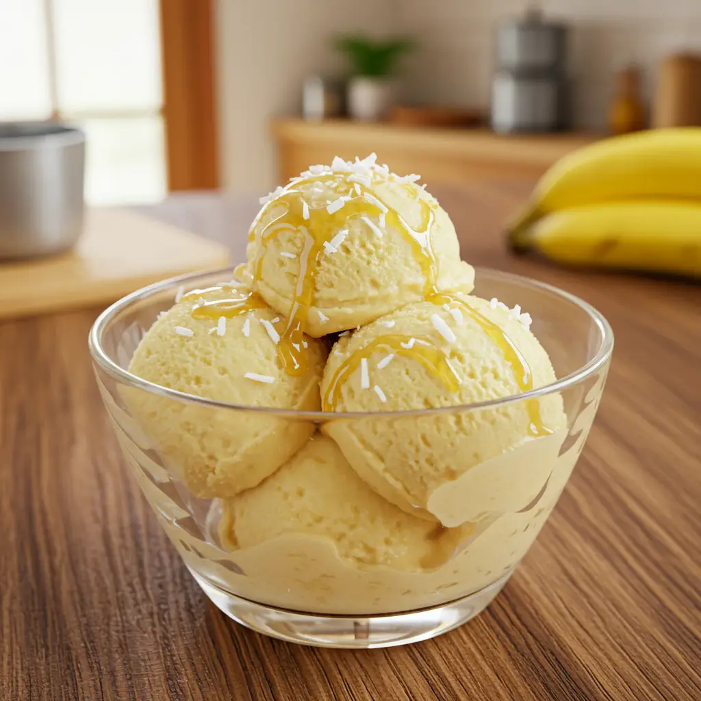 Sorvete de banana fácil