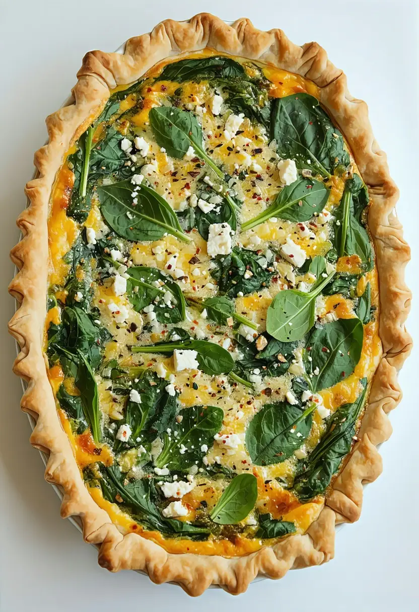 Quiche de Espinafre e Feta