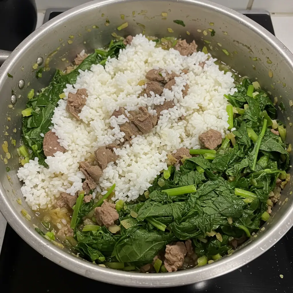 Suan com arroz juntos