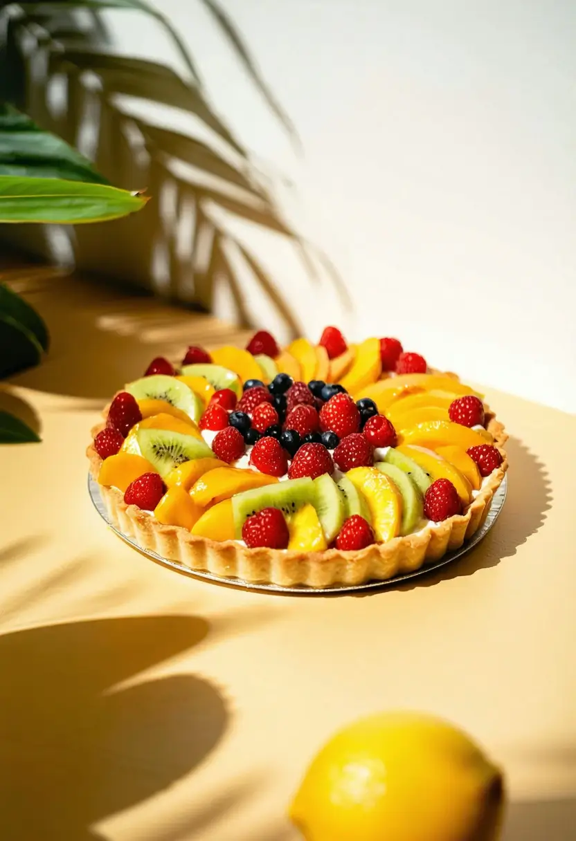 Torta de Frutas Tropicais