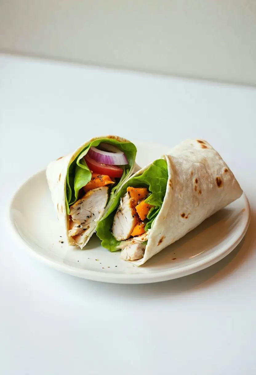 Wrap de Batata Doce e Frango
