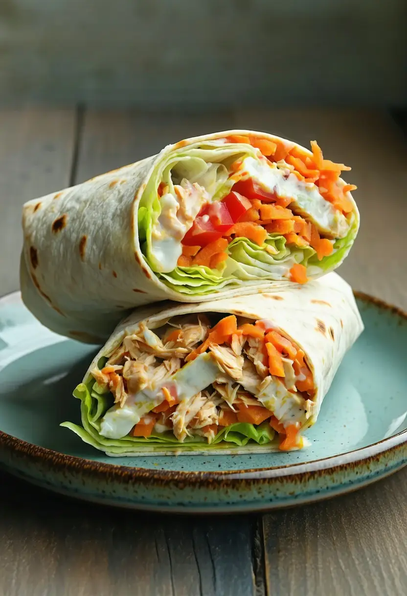 Wrap de Frango com Maionese