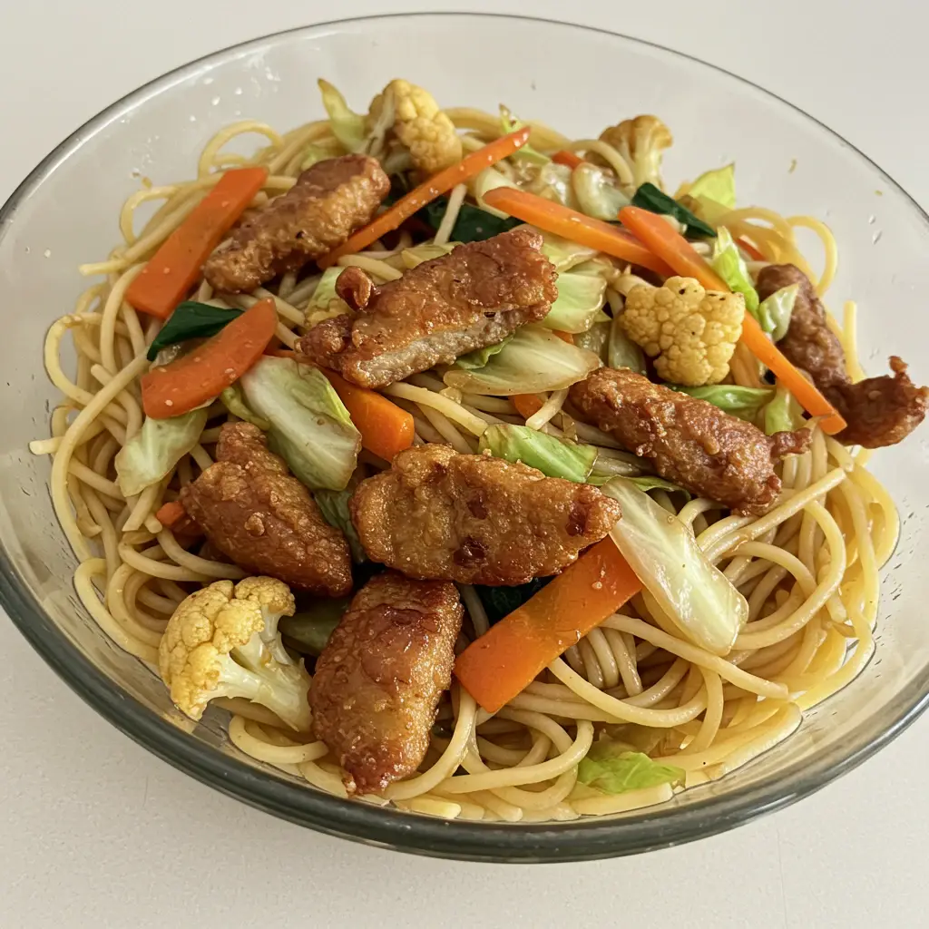 Yakissoba de Espaguete
