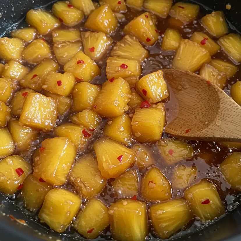Abacaxi Caramelizado com Pimenta Dedo-de-Moça