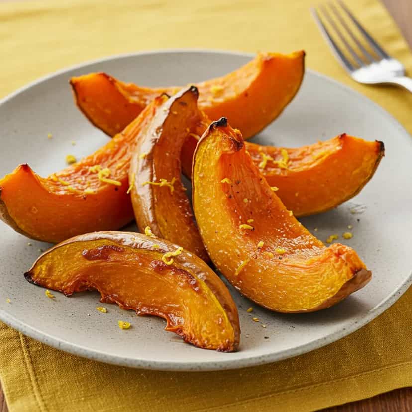 Foto deliciosa de Abóbora Assada com Mel e Cominho na Air Fryer pronta para servir - Na Airfryer