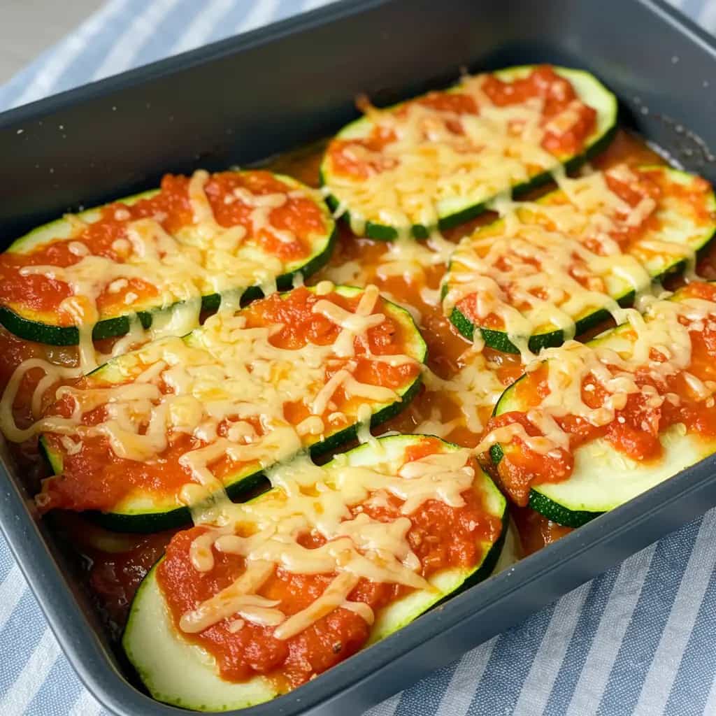 Abobrinha Gratinada com Molho de Linguiça Toscana