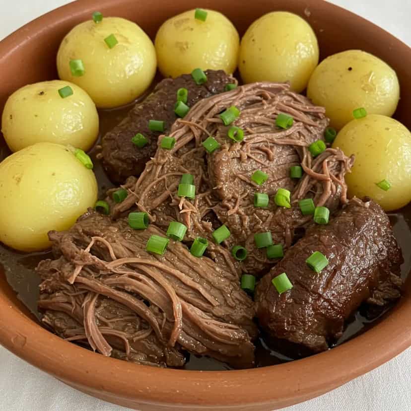 Foto deliciosa de Acém Assado na Panela de Pressão pronta para servir - Carnes & Frango