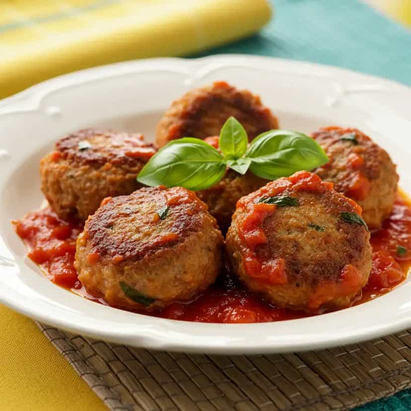 Foto deliciosa de Almôndegas ao Molho de Tomate pronta para servir - Carnes & Frango