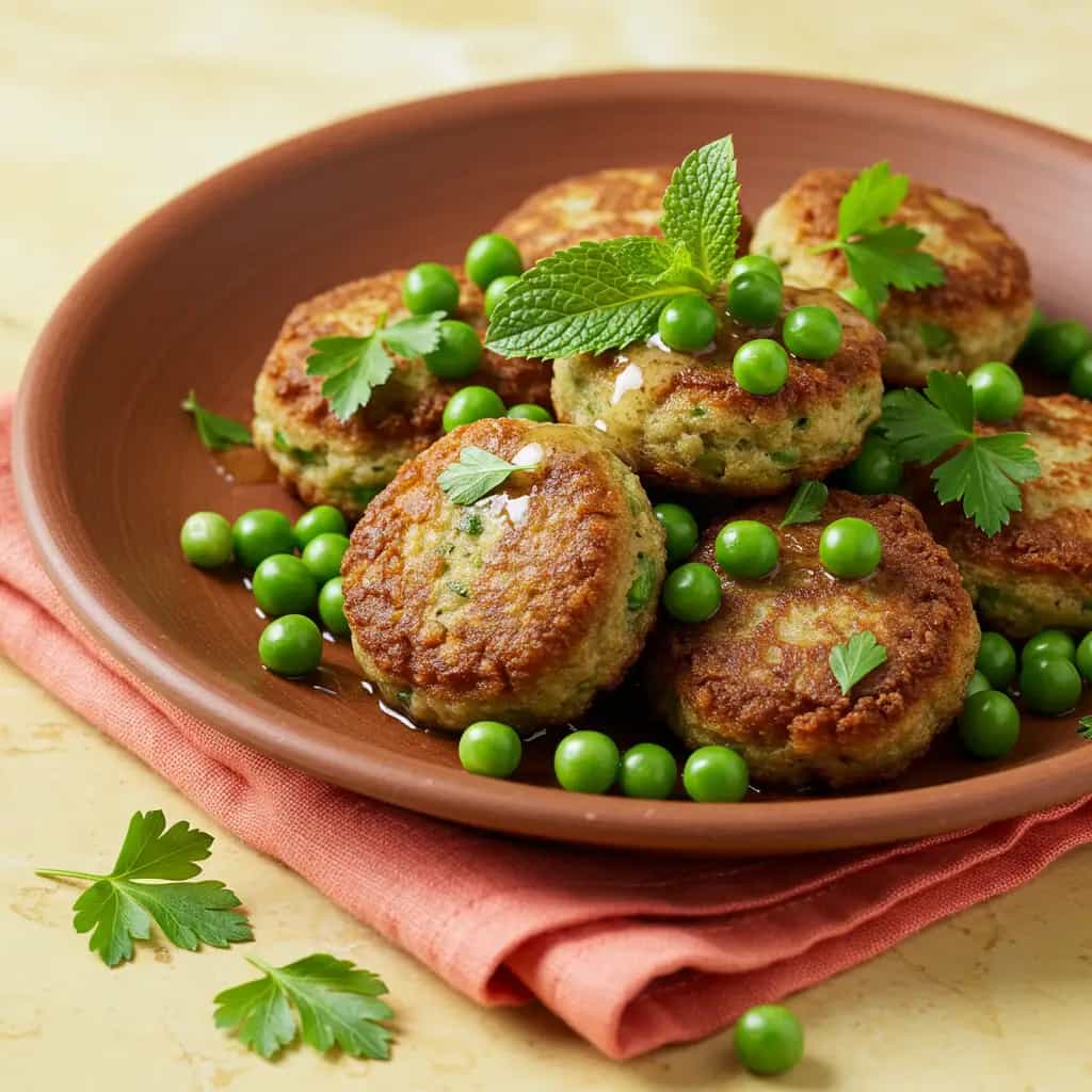 Almôndegas brasileiras com ervilhas e hortelã
