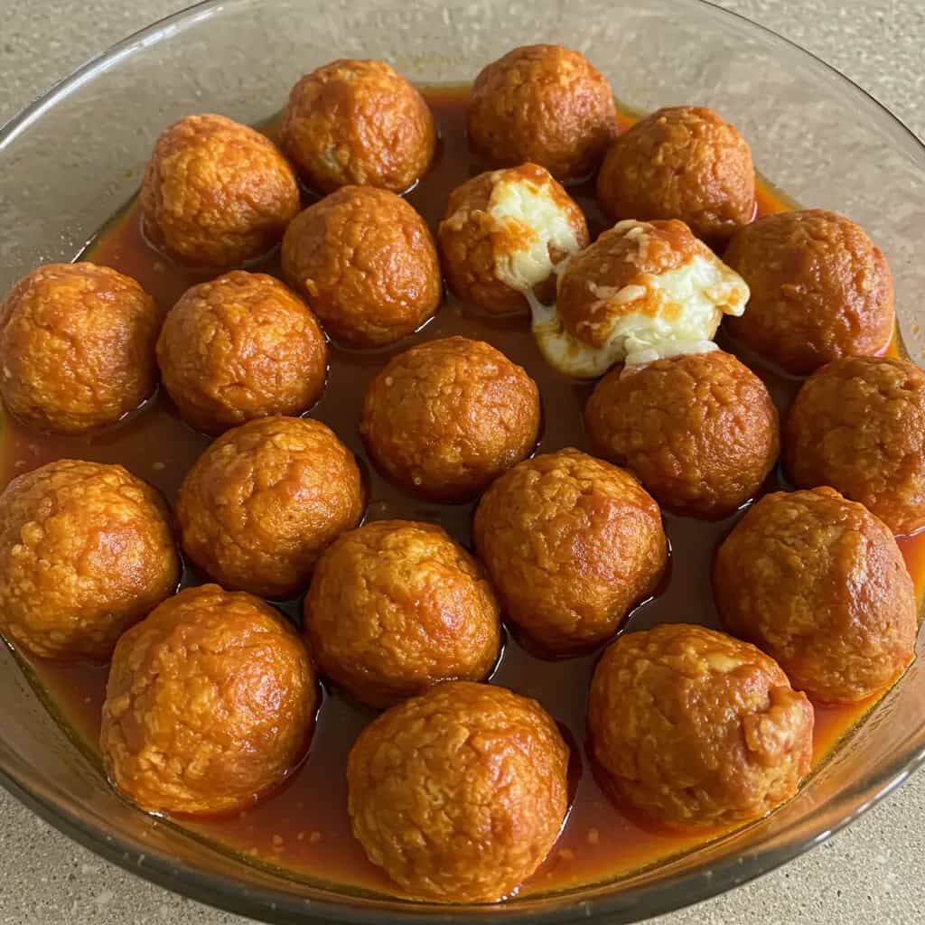 Almôndegas Recheadas à Parmegiana