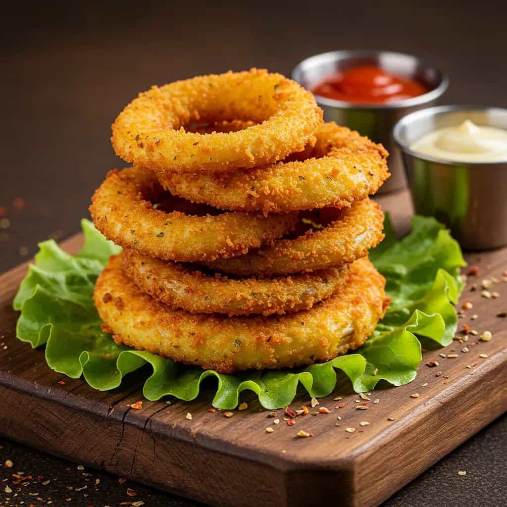 Anéis de Cebola Crocantes