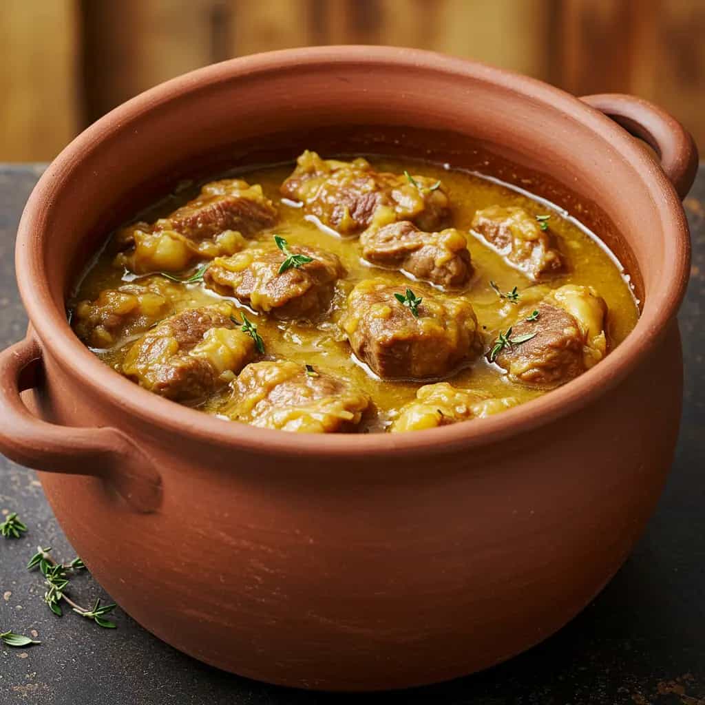 Angu de Arroz Cremoso com Galinha Caipira