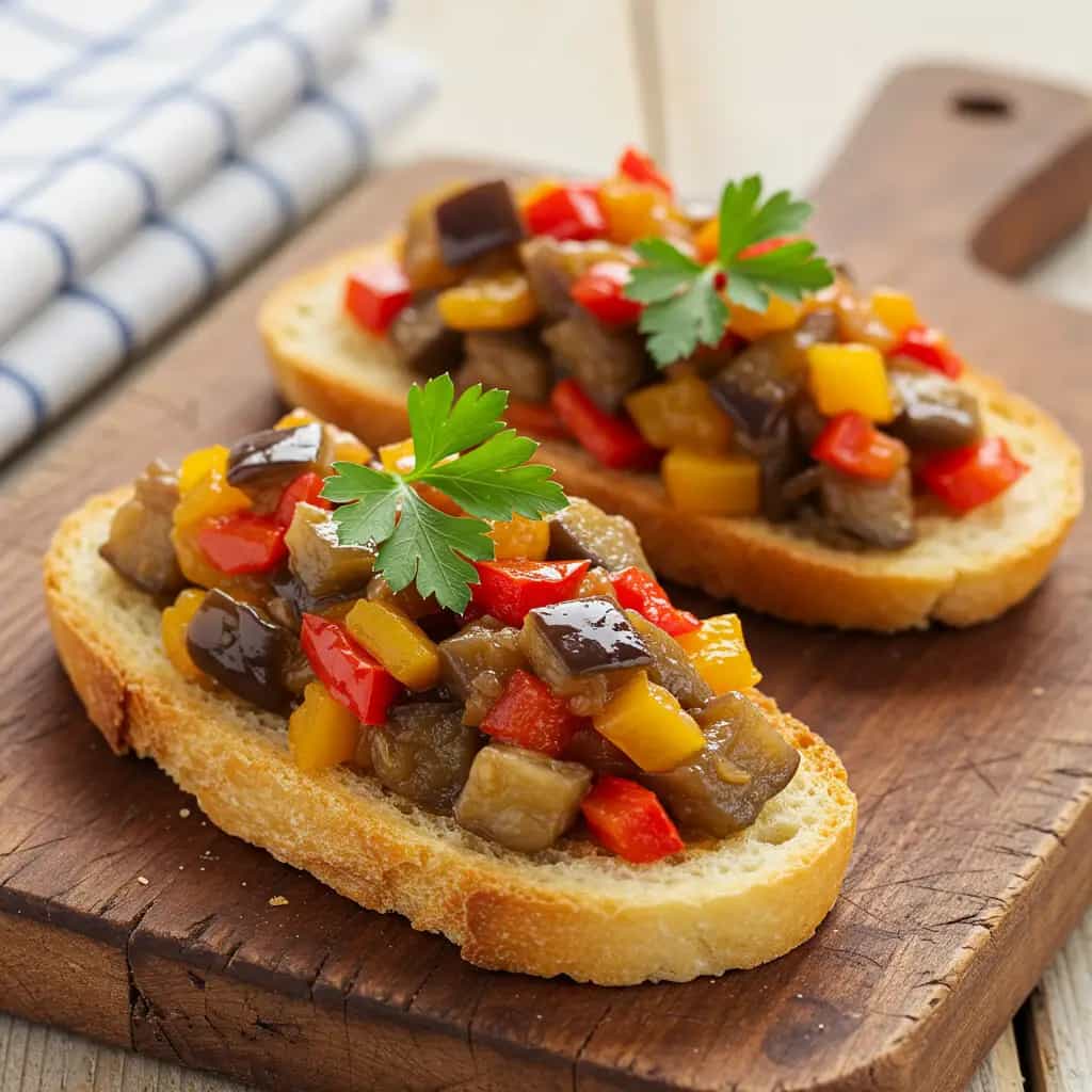 Antepasto de Berinjela e Pimentões na Panela de Pressão