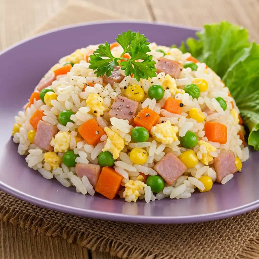 Arroz à Milanesa com Presunto