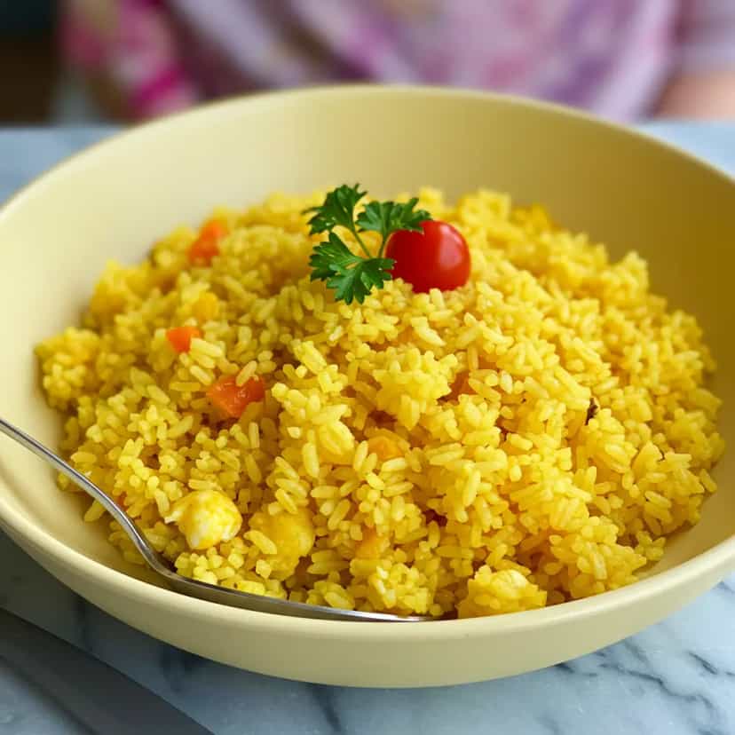 Foto deliciosa de Arroz Biri-Biri Cremoso com Batata Palha pronta para servir - Outras Receitas
