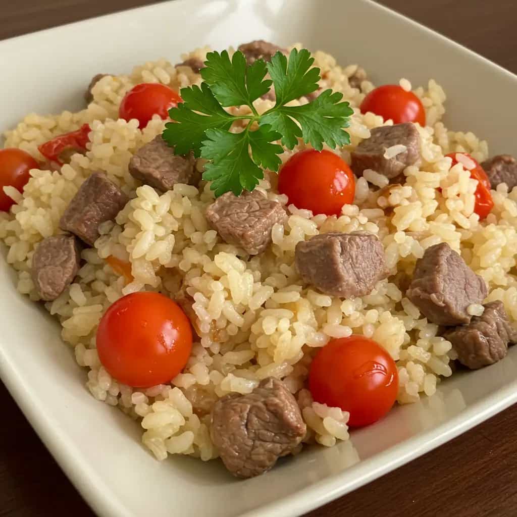 Arroz Caipira com Miúdos de Frango