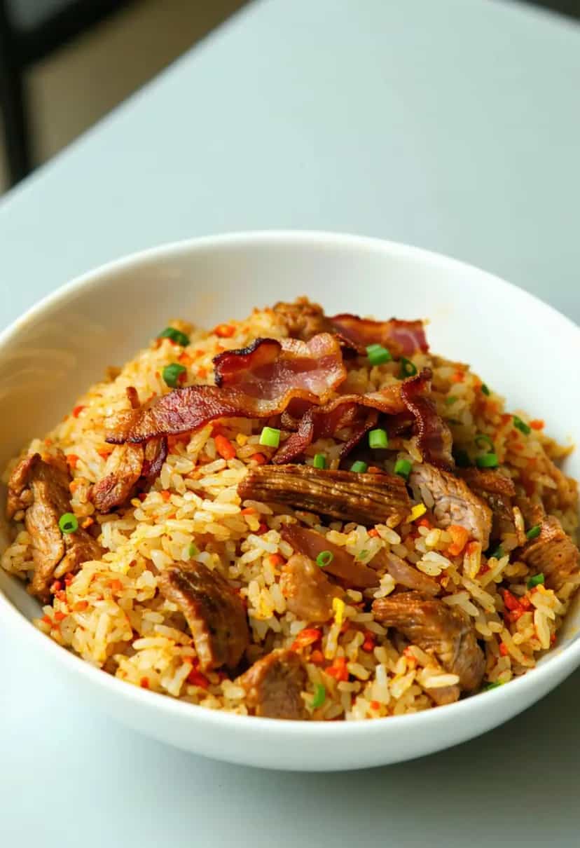 Foto deliciosa de Arroz Carreteiro pronta para servir - Pratos Brasileiros Icônicos