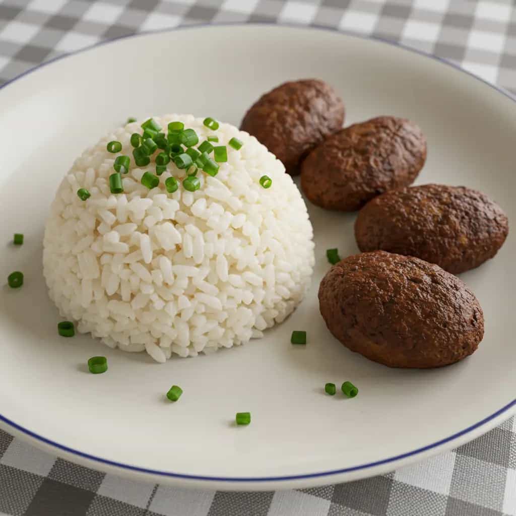 Arroz com Palmito e Queijo Minas