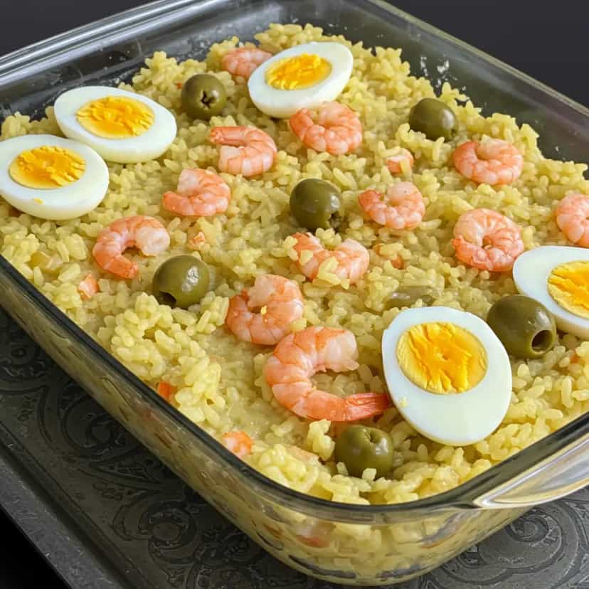 Foto deliciosa de Arroz Cremoso com Camarão pronta para servir - Peixes & Frutos do Mar