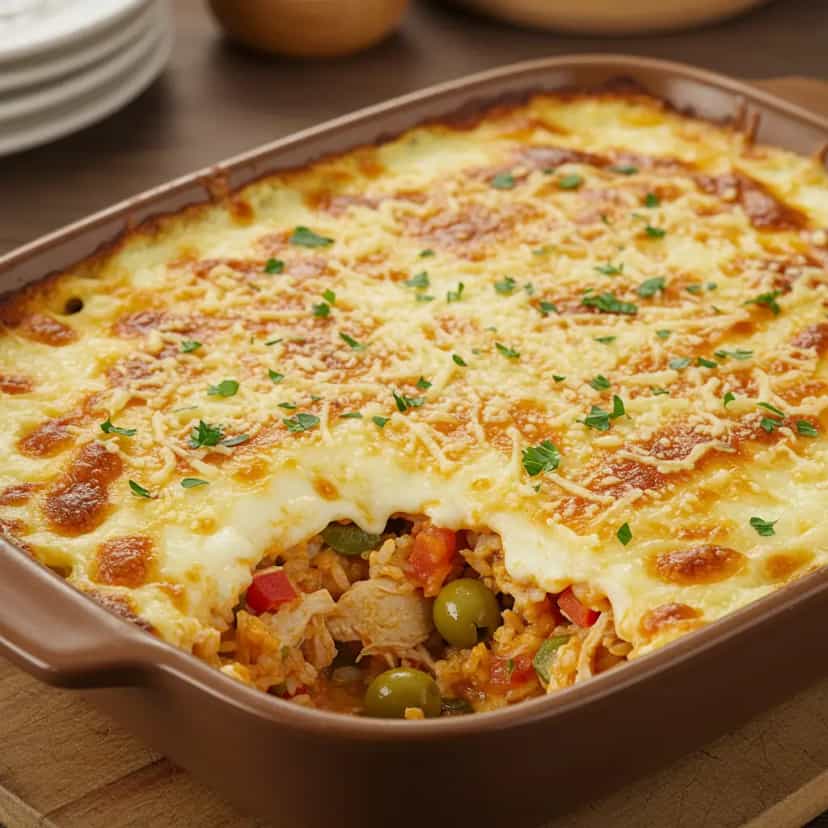 Foto deliciosa de Arroz de forno da Valéria pronta para servir - Almoço & Jantar