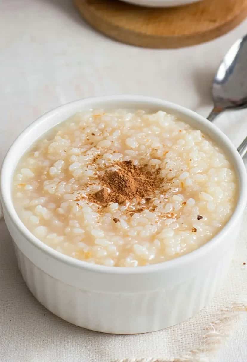 Foto deliciosa de Arroz Doce Tradicional Sem Leite Condensado pronta para servir - Pudins & Cremes