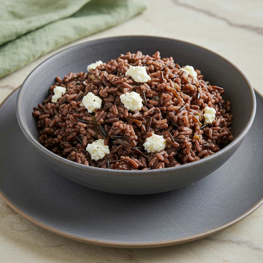 Arroz Selvagem Light com Ricota e Manjerona