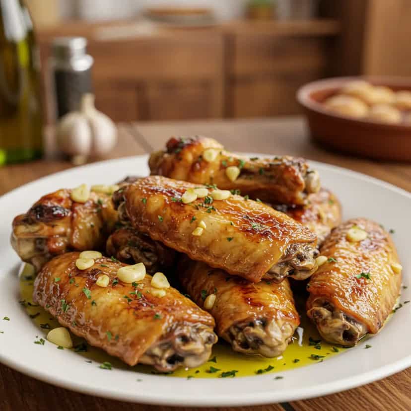 Foto deliciosa de Asa de frango assada no forno pronta para servir - Carnes & Frango