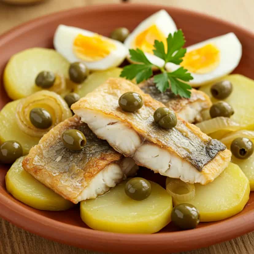 Foto deliciosa de Bacalhau à Moda Minhota pronta para servir - Peixes & Frutos do Mar