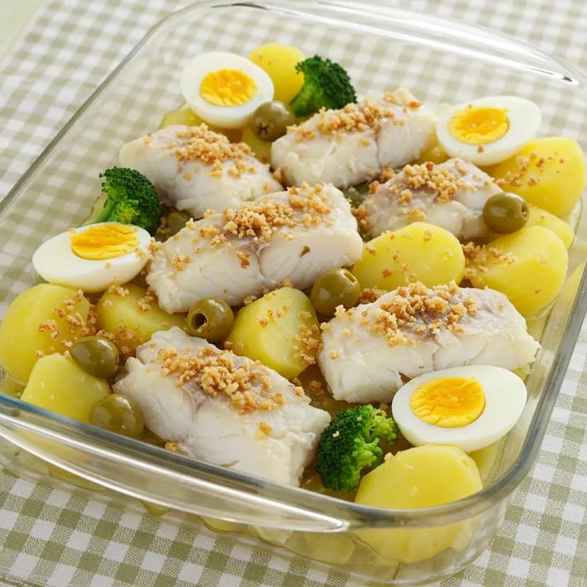 Bacalhau com Batata e Brócolis