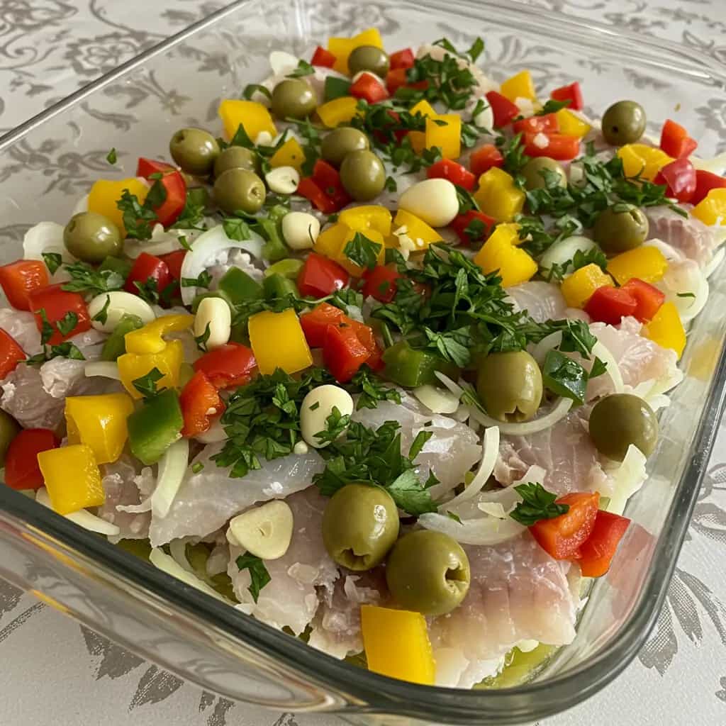 Bacalhau com Batatas e Pimentões