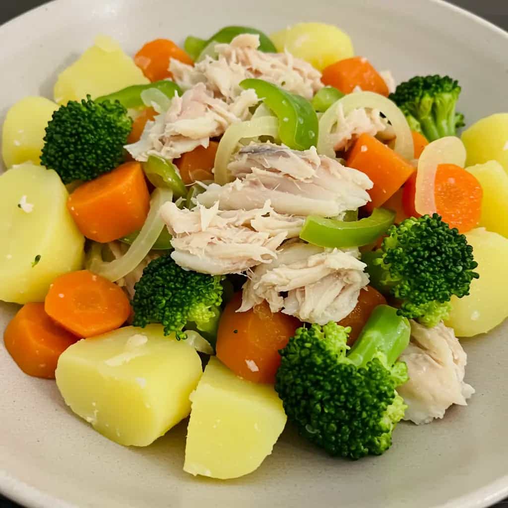 Bacalhau com Legumes ao Azeite