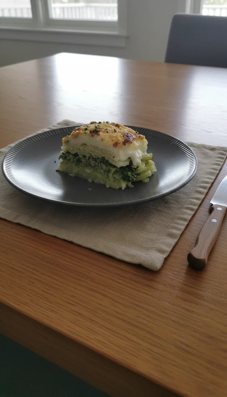 Bacalhau Gratinado com Brócolis e Castanha-do-Pará