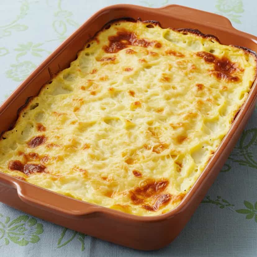 Foto deliciosa de Bacalhau Gratinado com Purê de Batata Cremoso pronta para servir - Peixes & Frutos do Mar