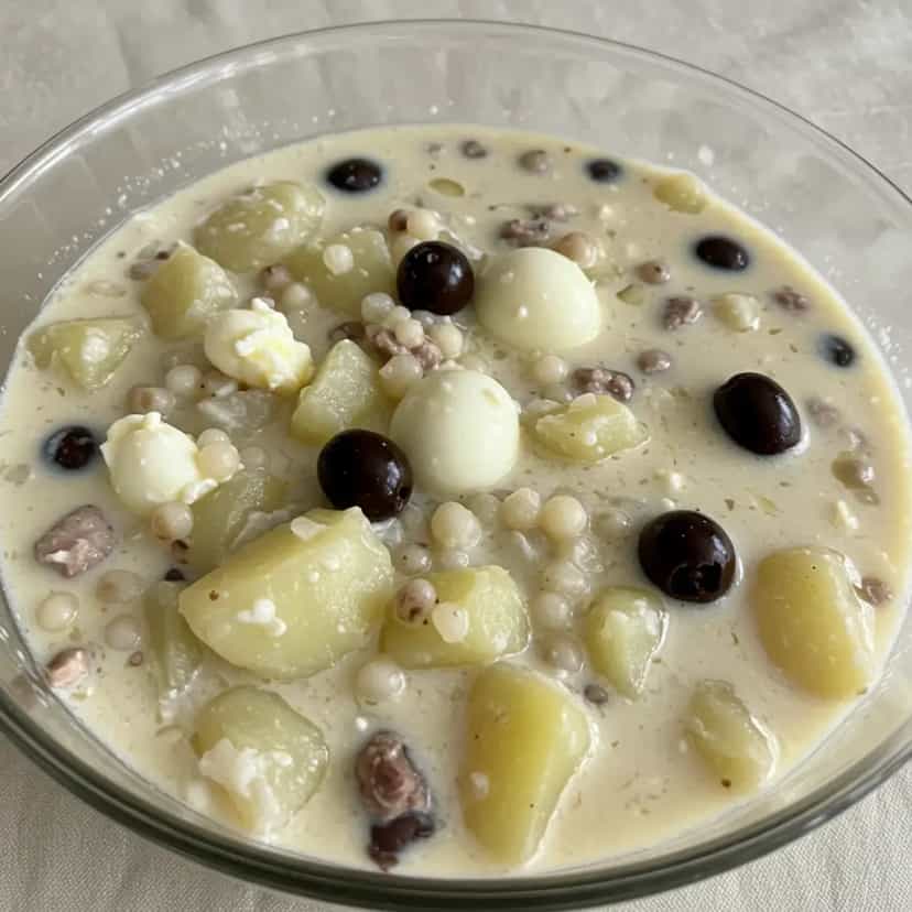 Foto deliciosa de Bacalhoada Cremosa na Panela de Pressão pronta para servir - Peixes & Frutos do Mar