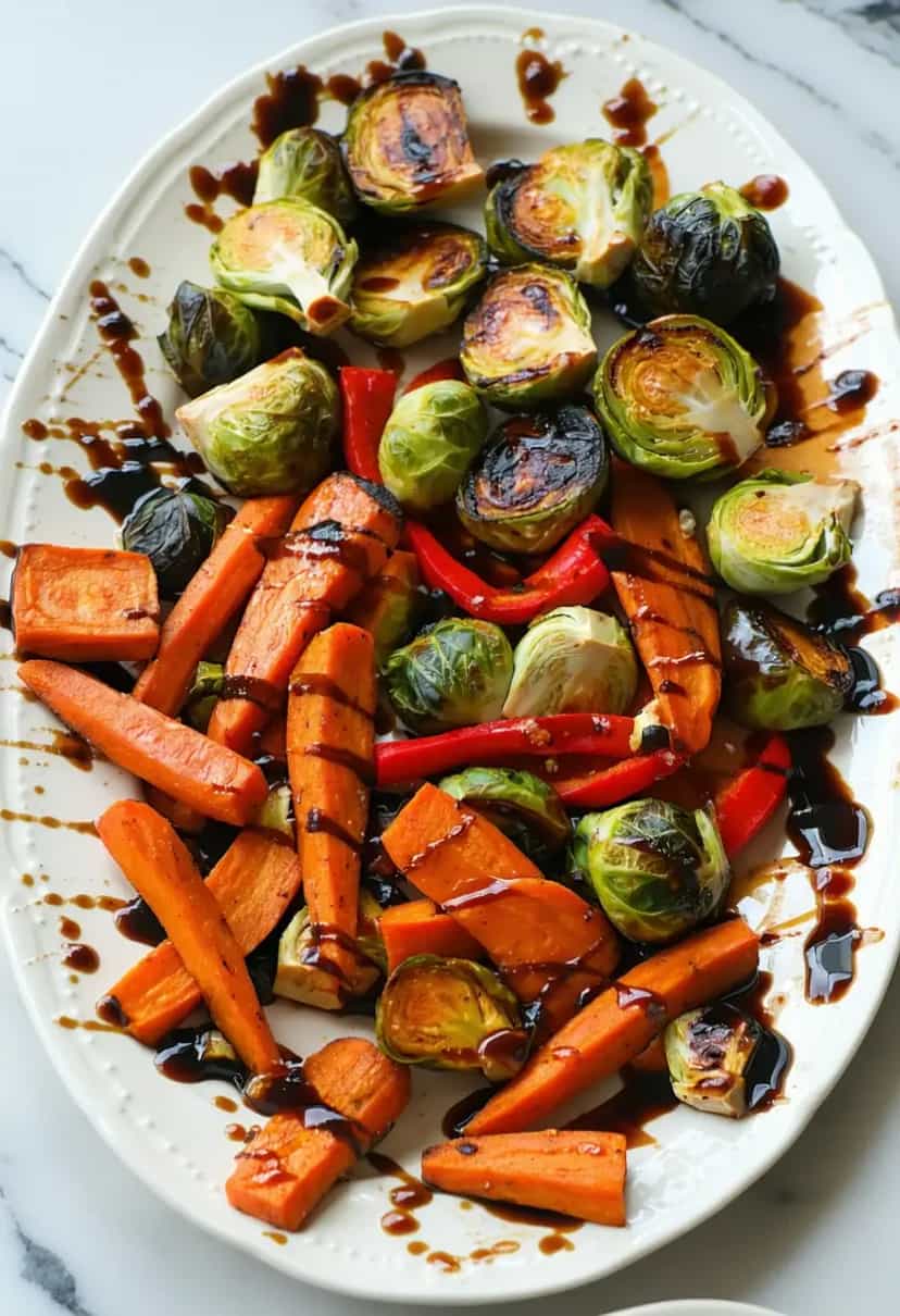 Foto deliciosa de Vegetais Assados Glaceados com Balsâmico pronta para servir - Almoço & Jantar