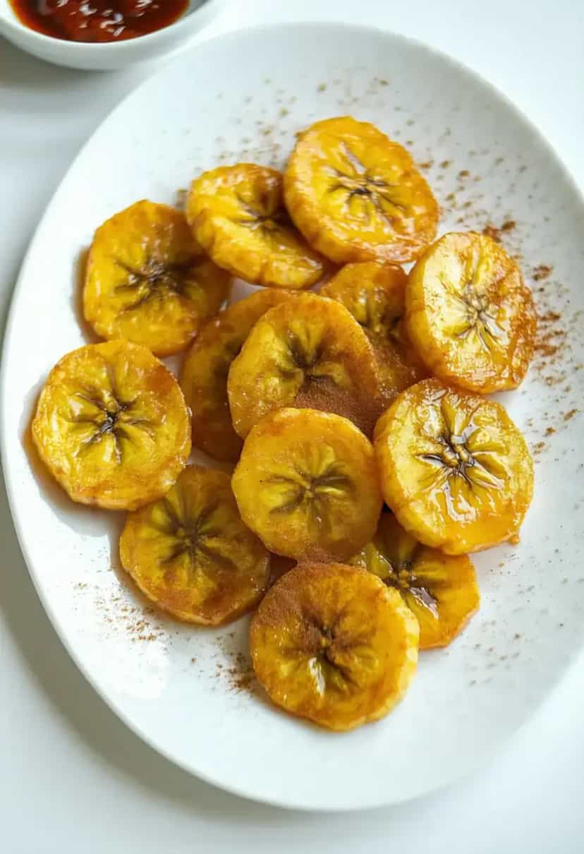 Foto deliciosa de Banana da Terra Frita com Canela pronta para servir - Outras Receitas