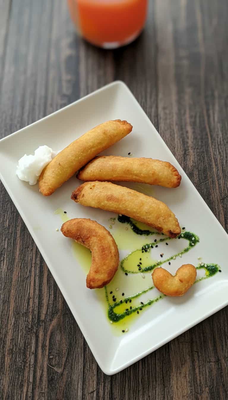 Bananas Nanicas Recheadas com Calda de Gengibre