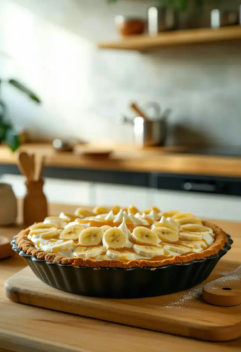 Foto deliciosa de Torta Banoffee pronta para servir - Tortas & Tortinhas