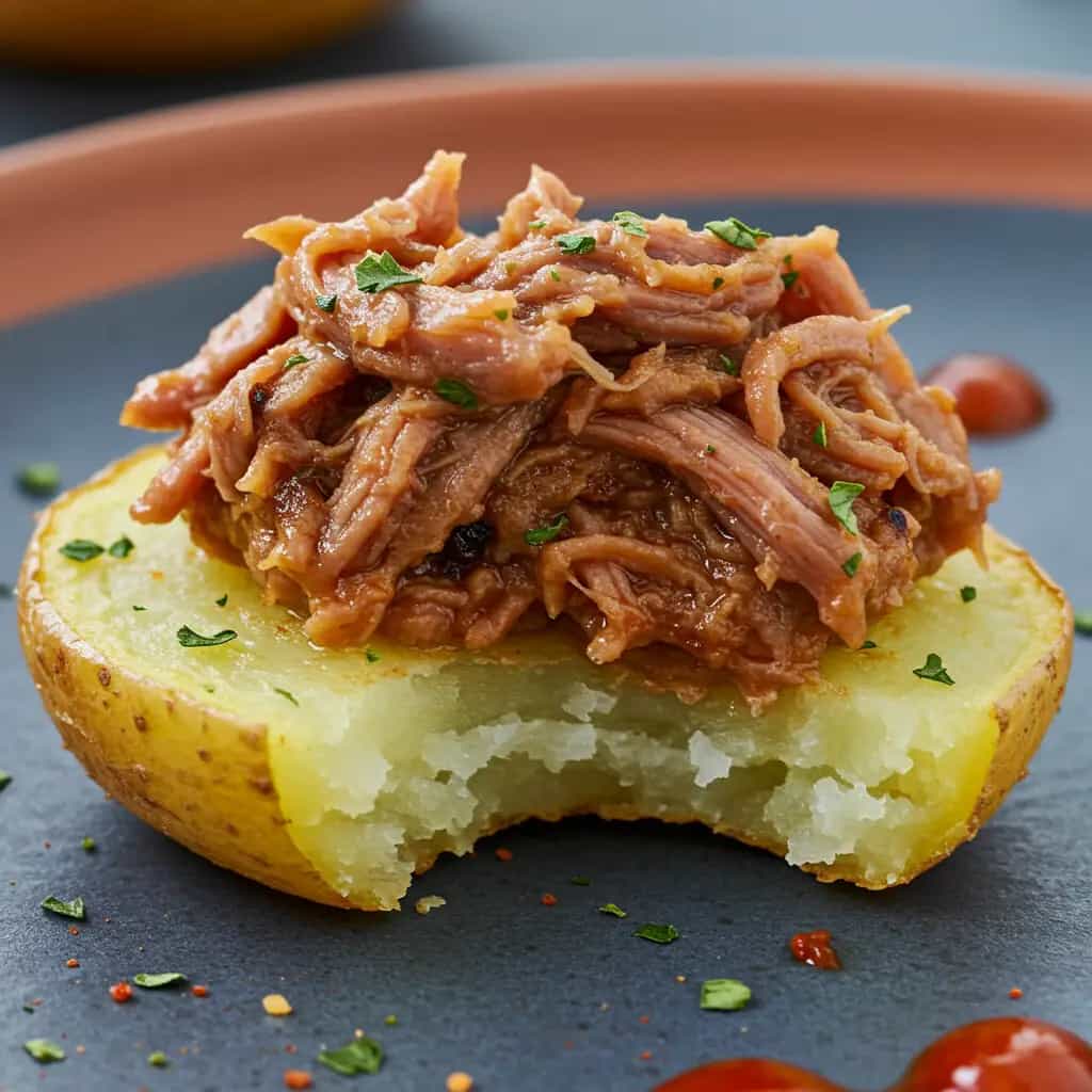 Barquinhos de Batata Recheados com Carne Desfiada