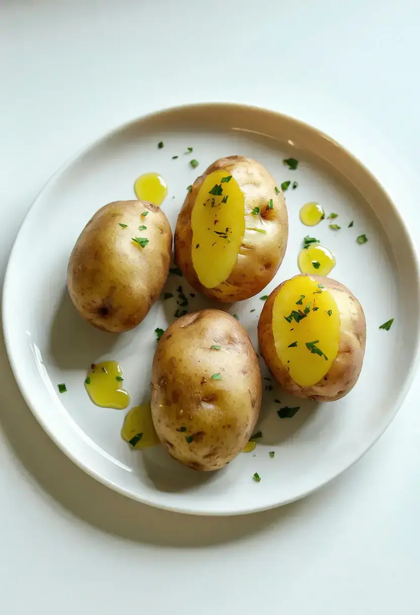 Foto deliciosa de Batata Cozida no Microondas pronta para servir - No Micro-ondas