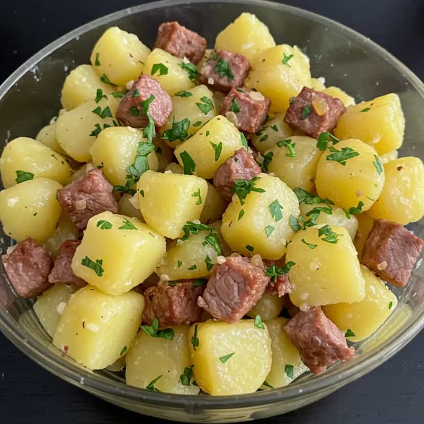 Foto deliciosa de Batata Cremosa com Calabresa e Bacon pronta para servir - Outras Receitas