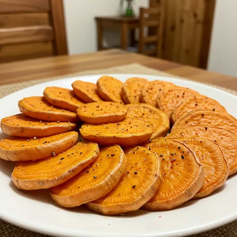 Foto deliciosa de Batata Doce Assada na Airfryer em 15 Minutos pronta para servir - Na Airfryer