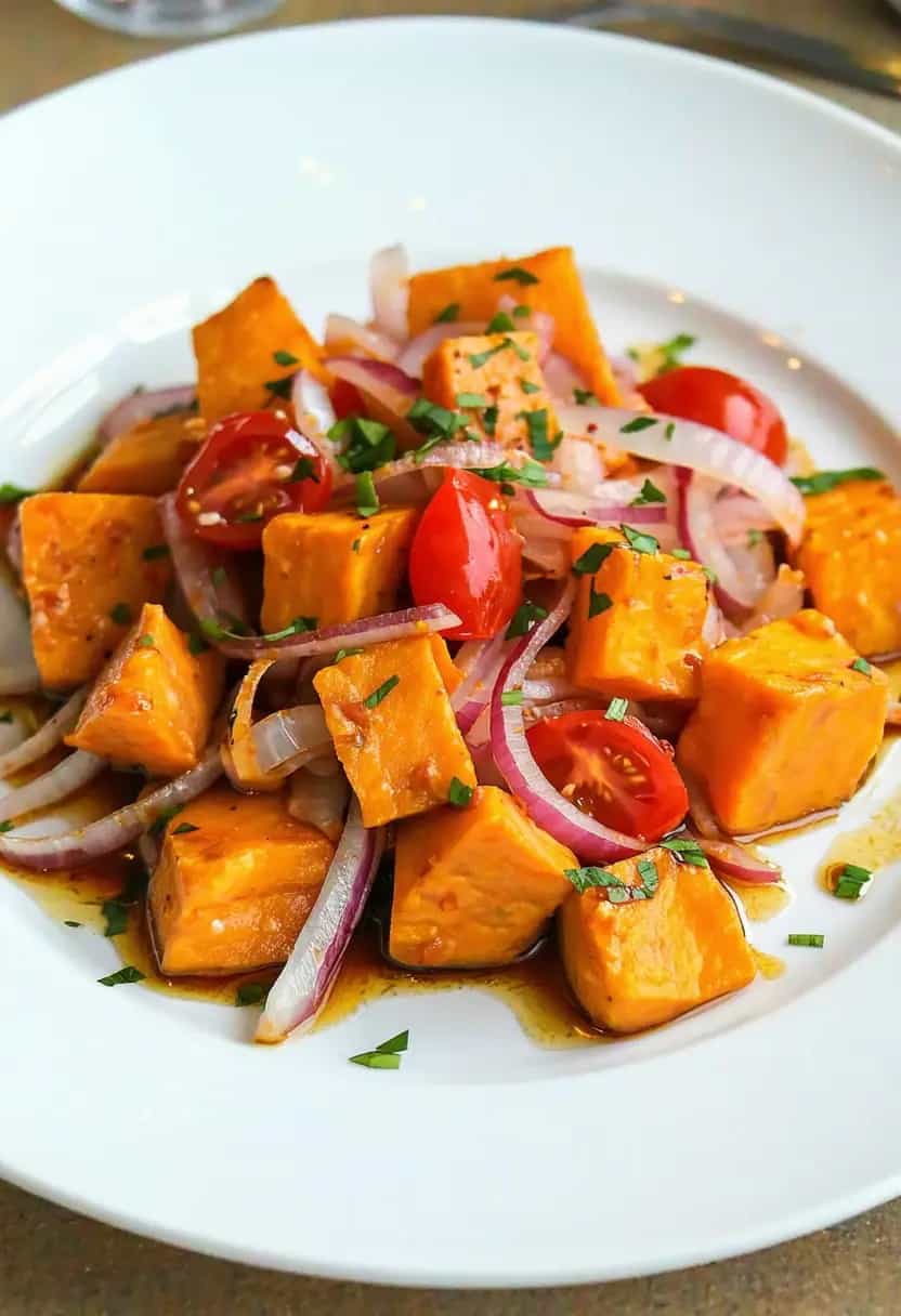 Batata Doce Cozida com Atum