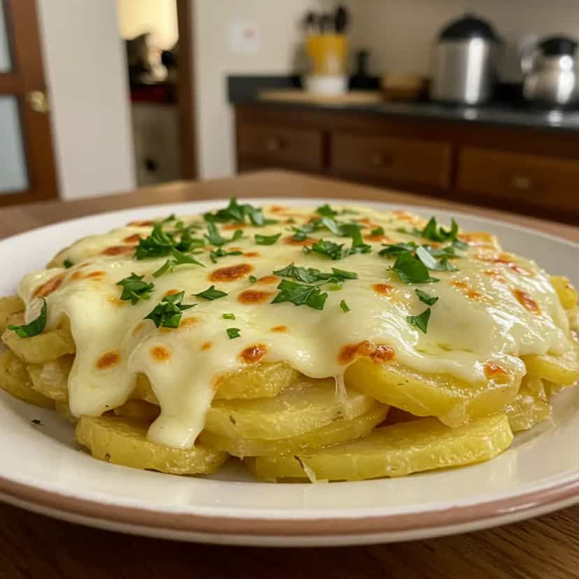 Foto deliciosa de Batata Fundida pronta para servir - Salgadinhos