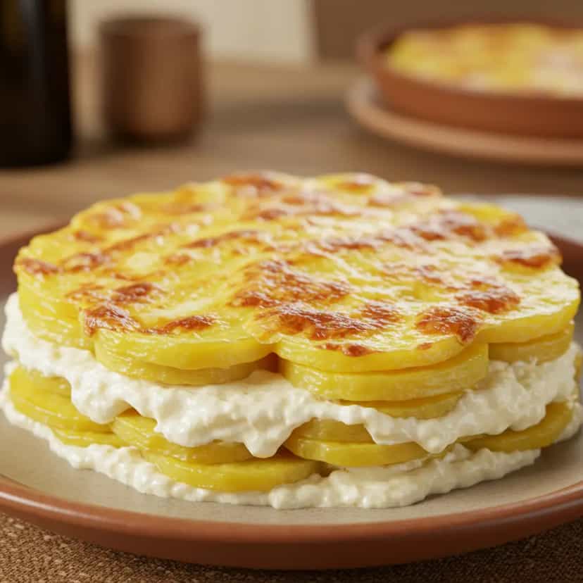 Foto deliciosa de Batata gratinada pronta para servir - Outras Receitas