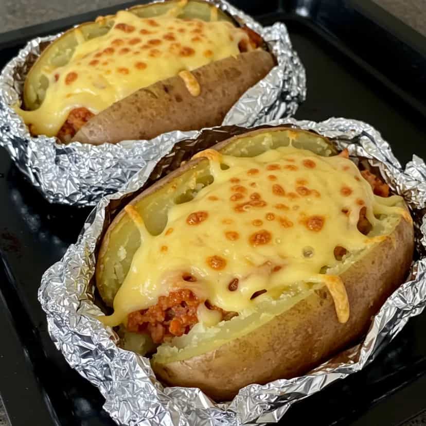Foto deliciosa de Batata Recheada ao Creme de Leite pronta para servir - Almoço & Jantar