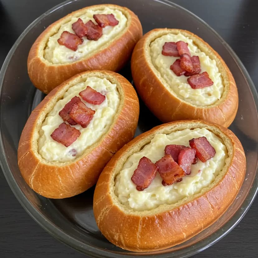 Batata recheada de frango