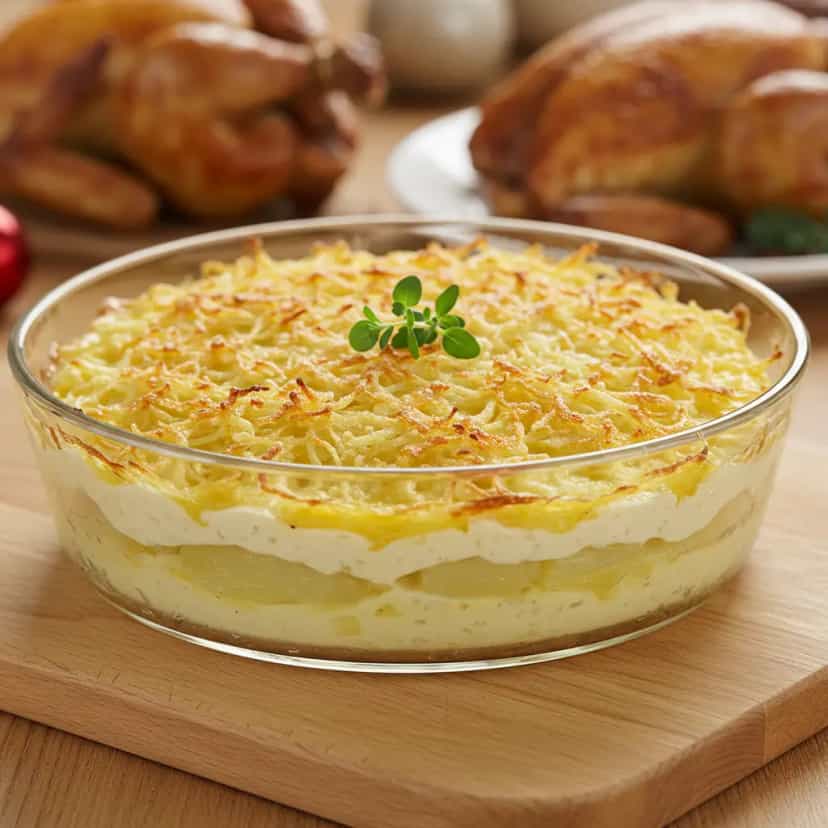 Foto deliciosa de Batata Recheada Gratinada pronta para servir - Pratos Brasileiros Icônicos